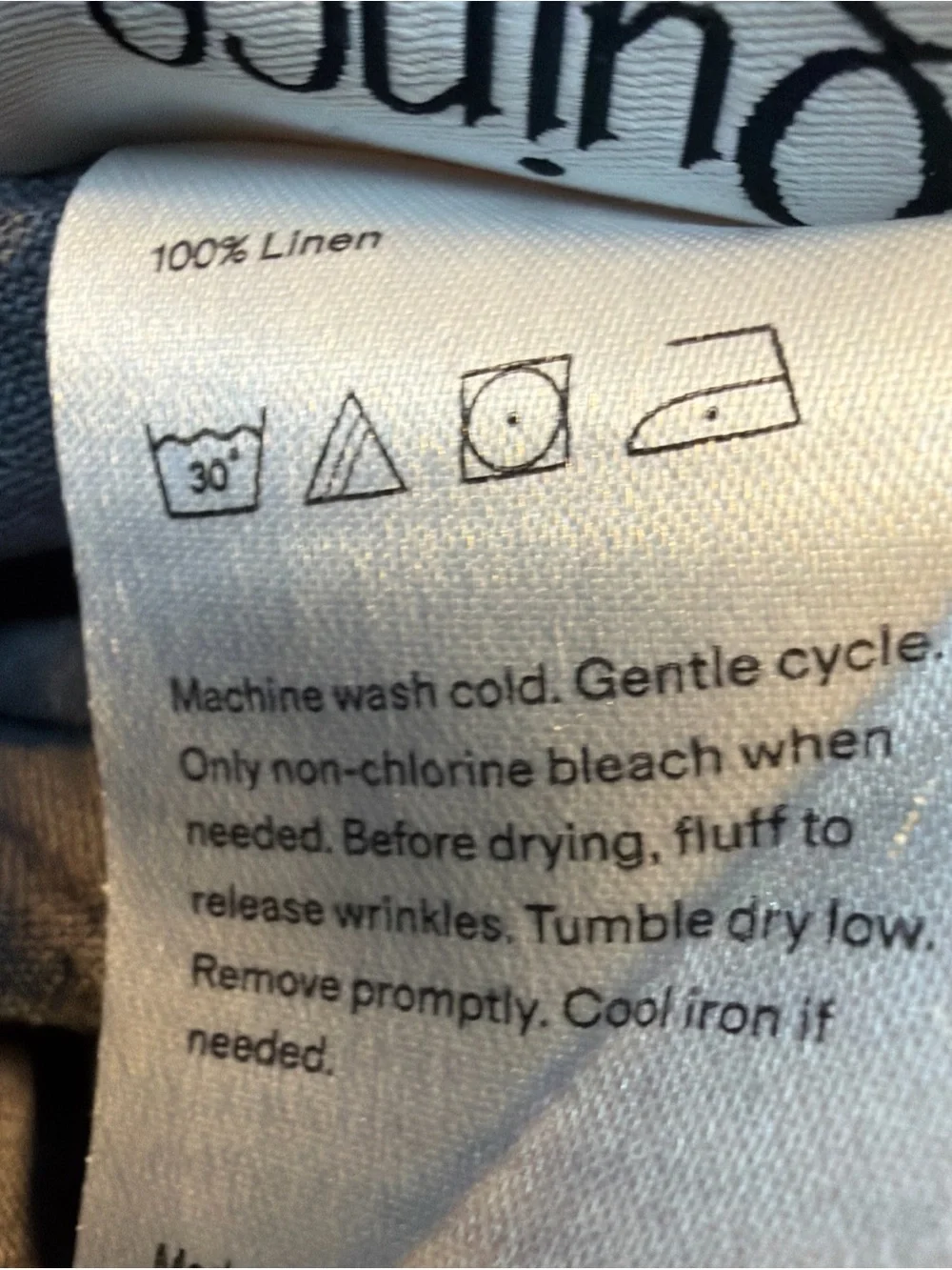 Quince King Set Pillowcase in Slate Blue denim 100% Linen 20”x40”